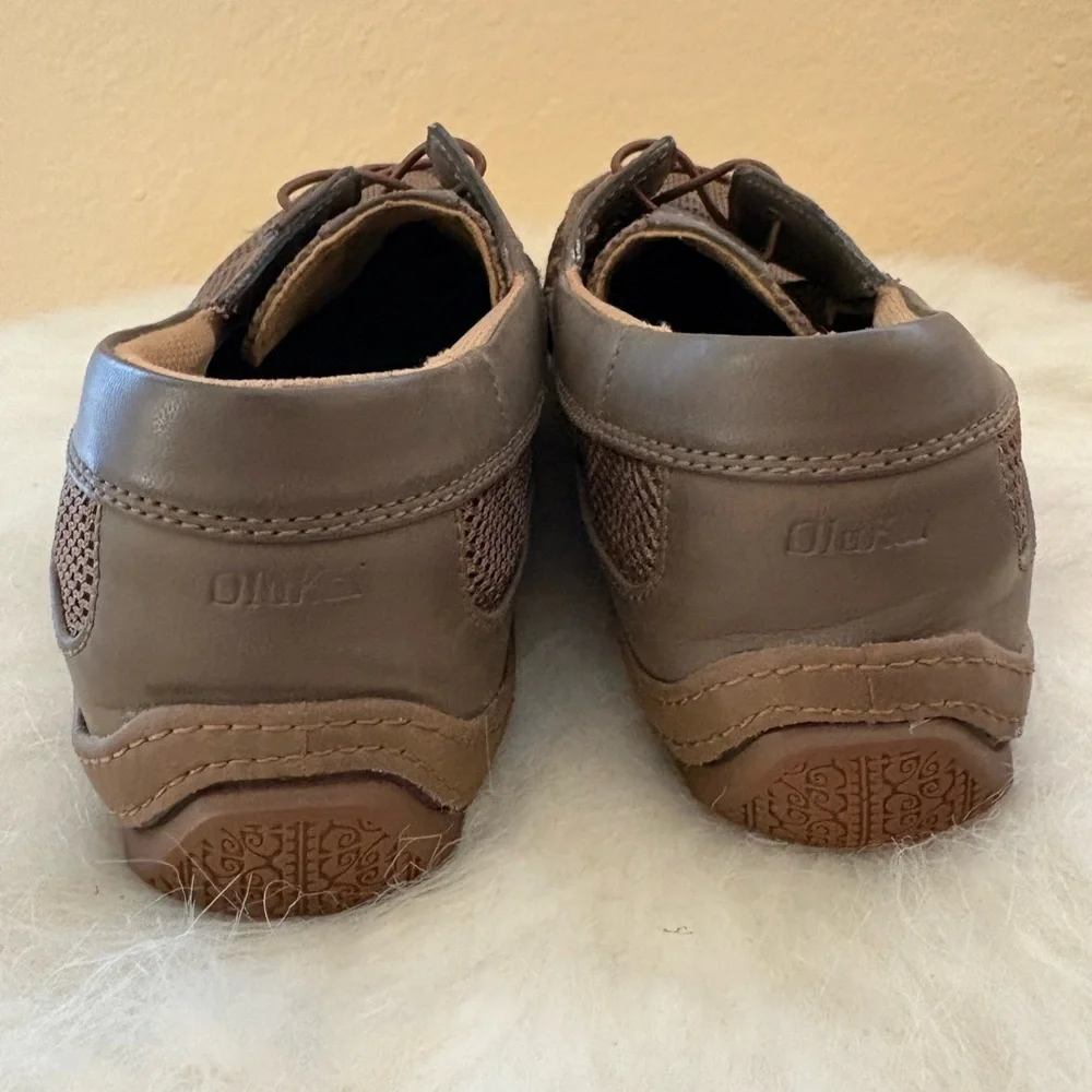 New OLUKAI Men’s Mano Mesh Boat Shoes Size 10 in Brown/Toffee